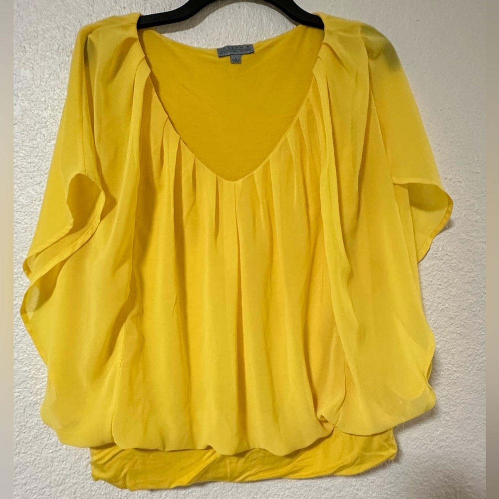 Joseph A Bright Yellow Blouse